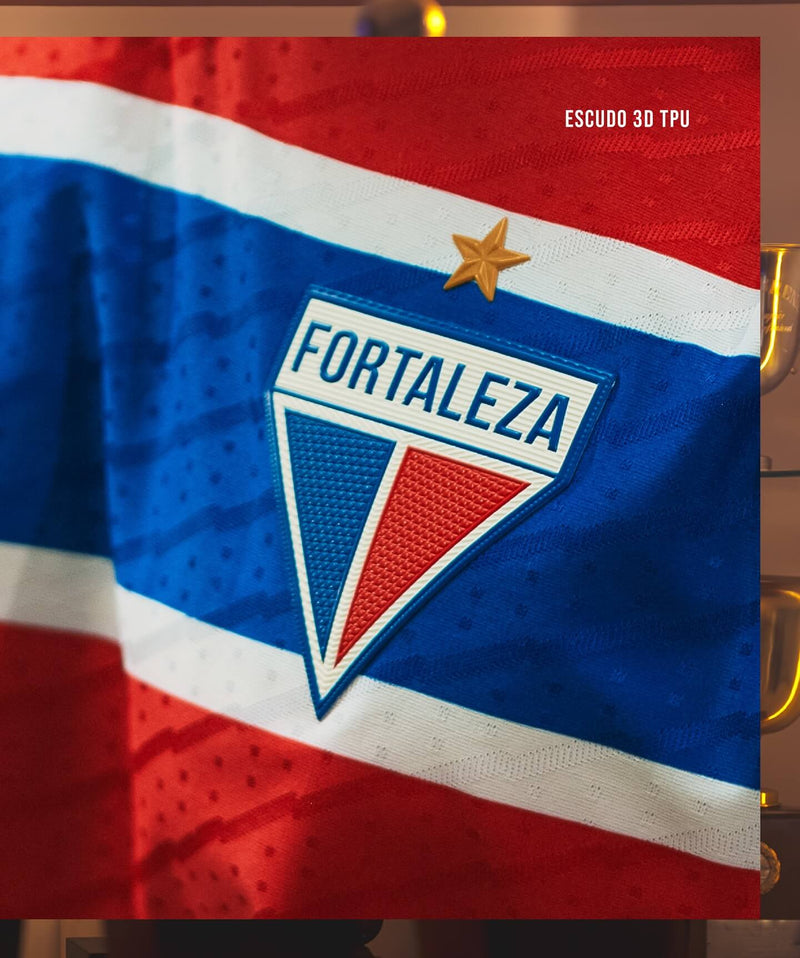 Camisa Fortaleza I 25/26 - Torcedor Volt Masculina - Azul e vermelha com detalhes em branco (cópia)