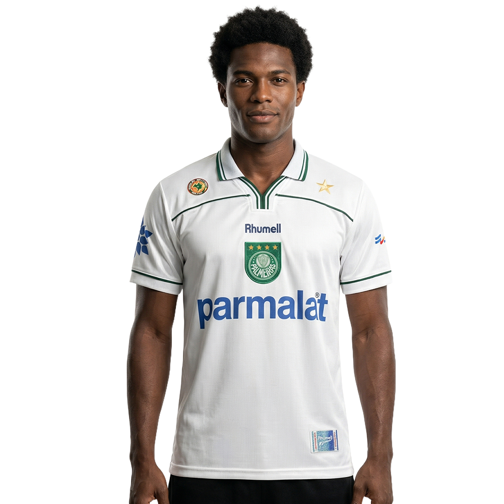 Camisa Palmeiras 1999 Libertadores Champion - Versão Retrô - branca
