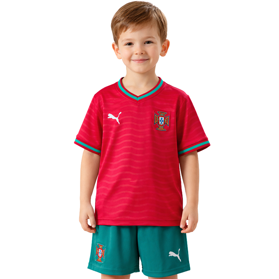 Conjunto Infantil Portugal 2026 I Home - Versão Torcedor