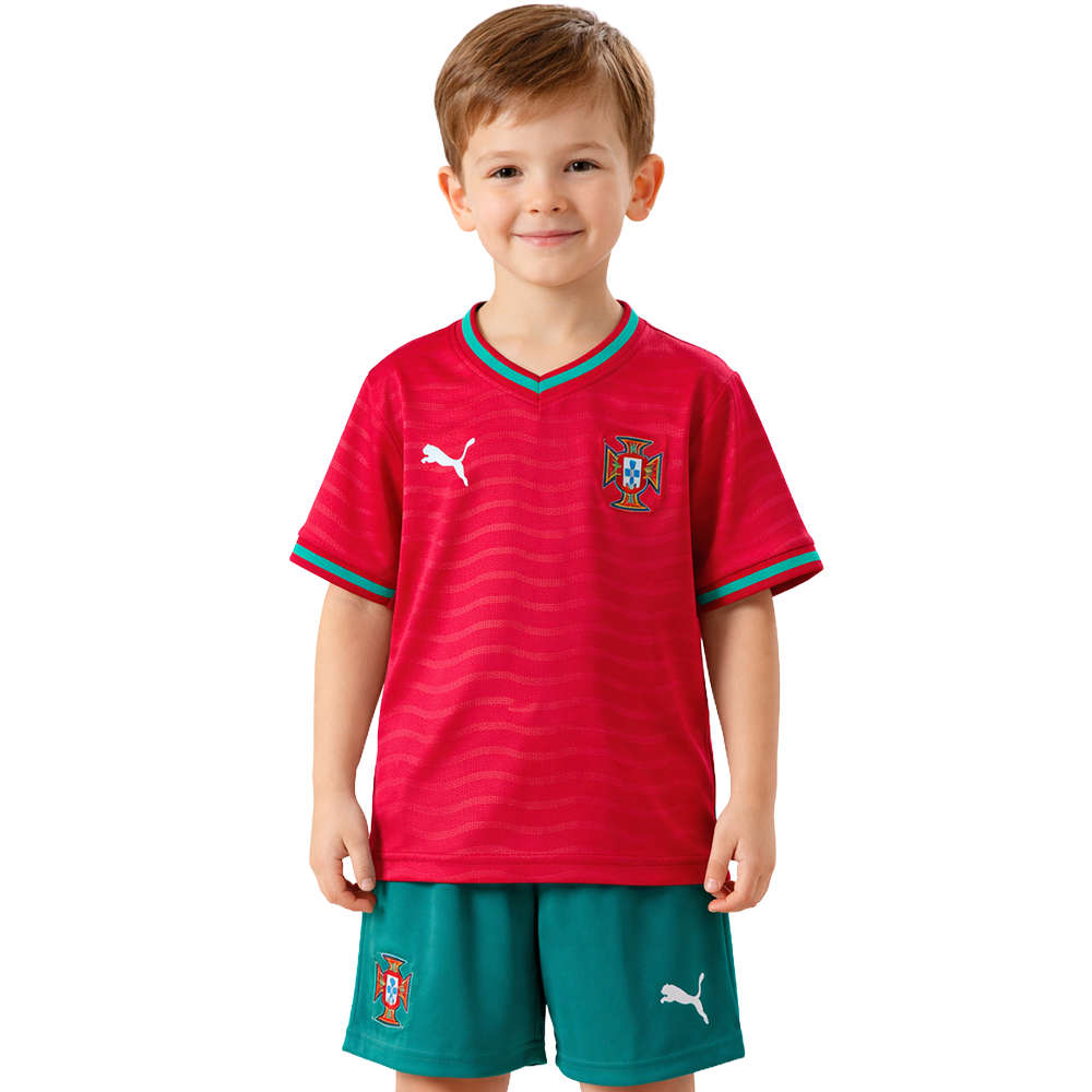 Conjunto Infantil Portugal 2026 I Home - Versão Torcedor