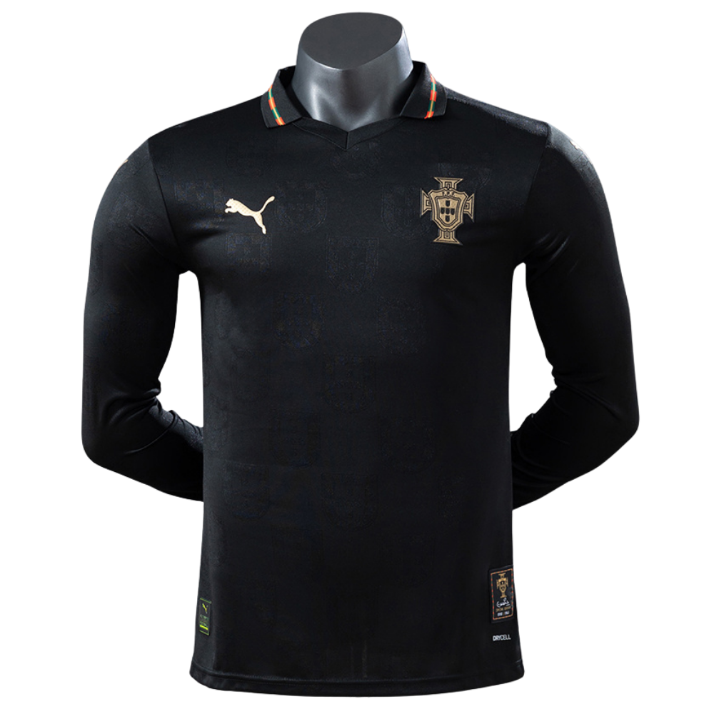Camisa Portugal 2026 Pantera Negra Eusébio - Versão Jogador - Manga Longa
