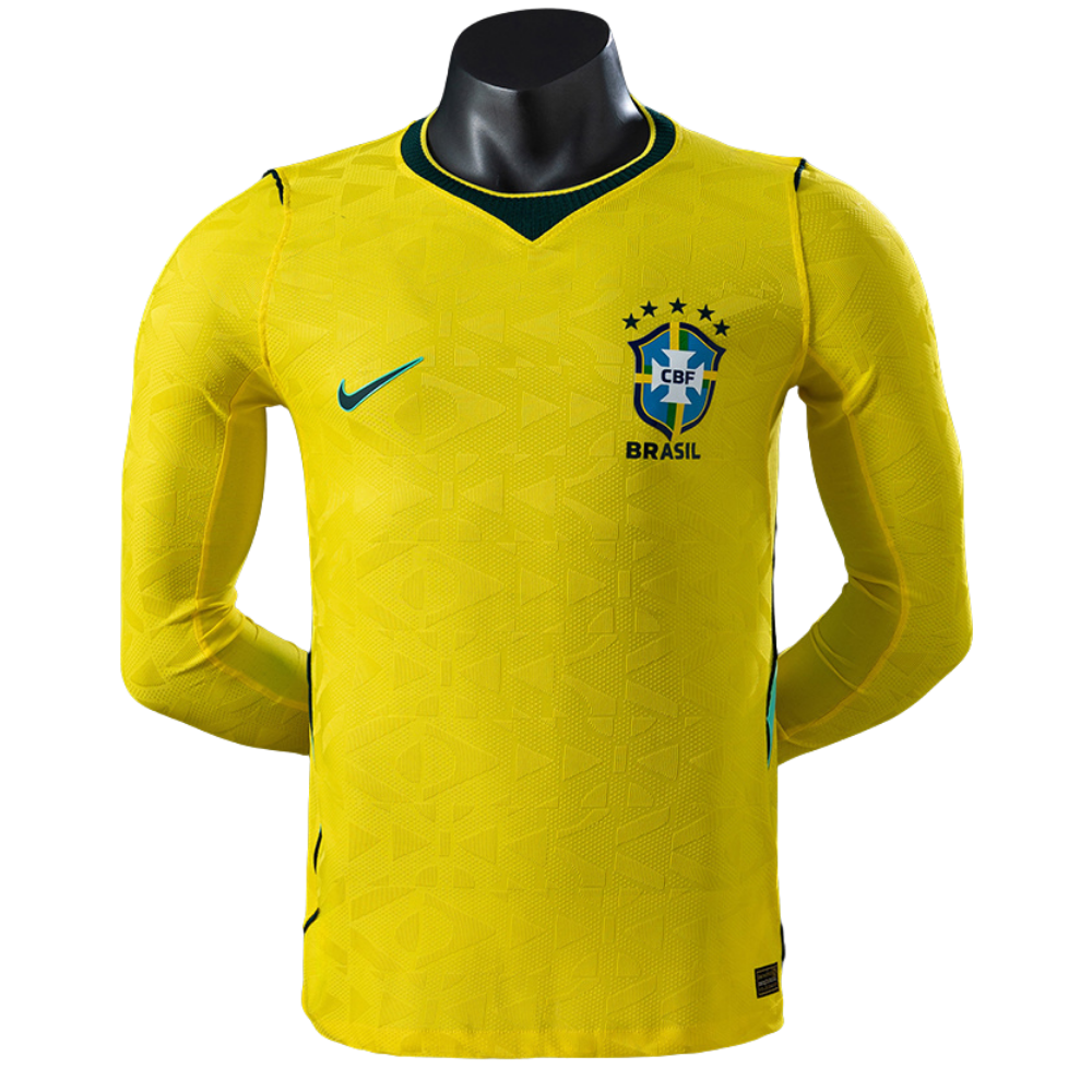 Camisa Brasil 2026 I Home - Versão Jogador - Manga Longa