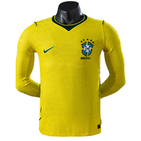 Camisa Brasil 2026 I Home - Versão Jogador - Manga Longa
