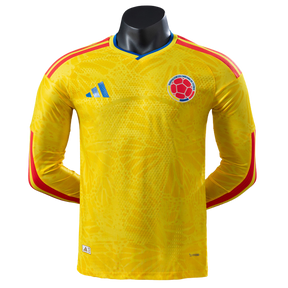 Camisa Colombia 2026 I Home - Versão Jogador - Manga Longa