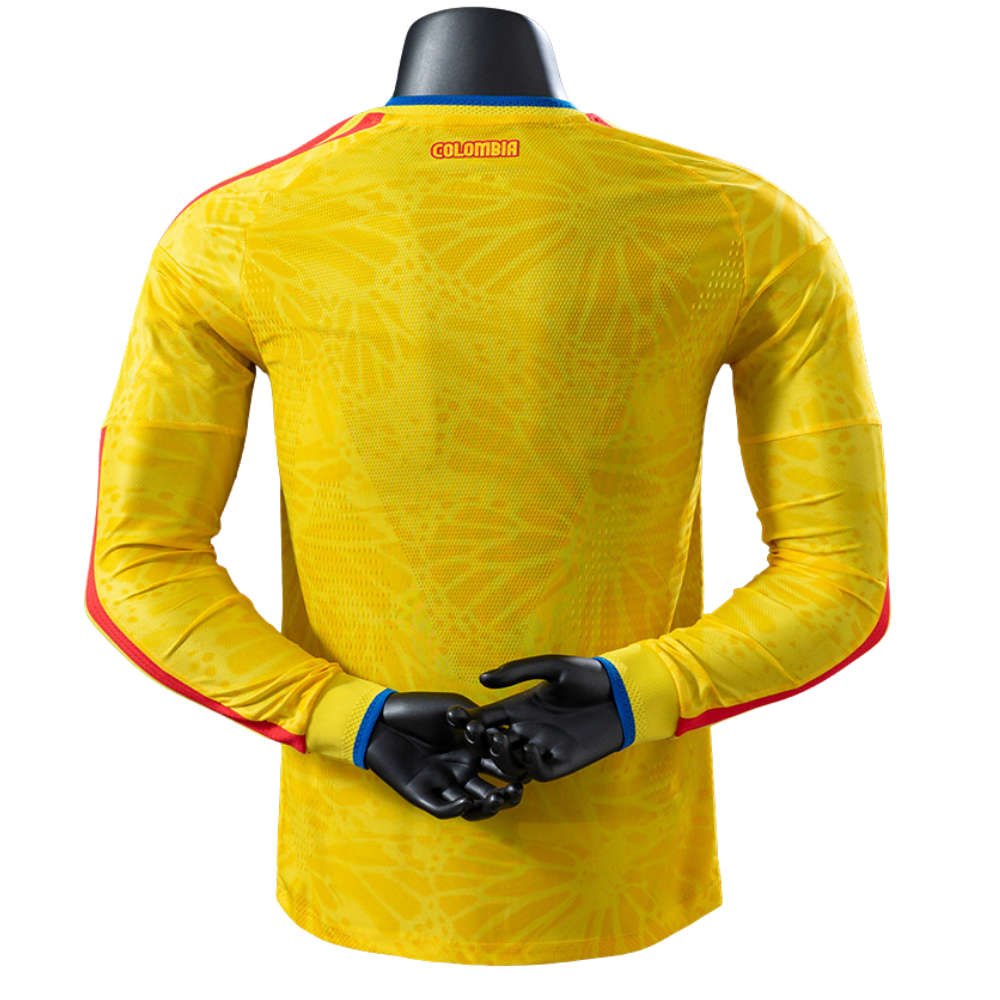 Camisa Colombia 2026 I Home - Versão Jogador - Manga Longa