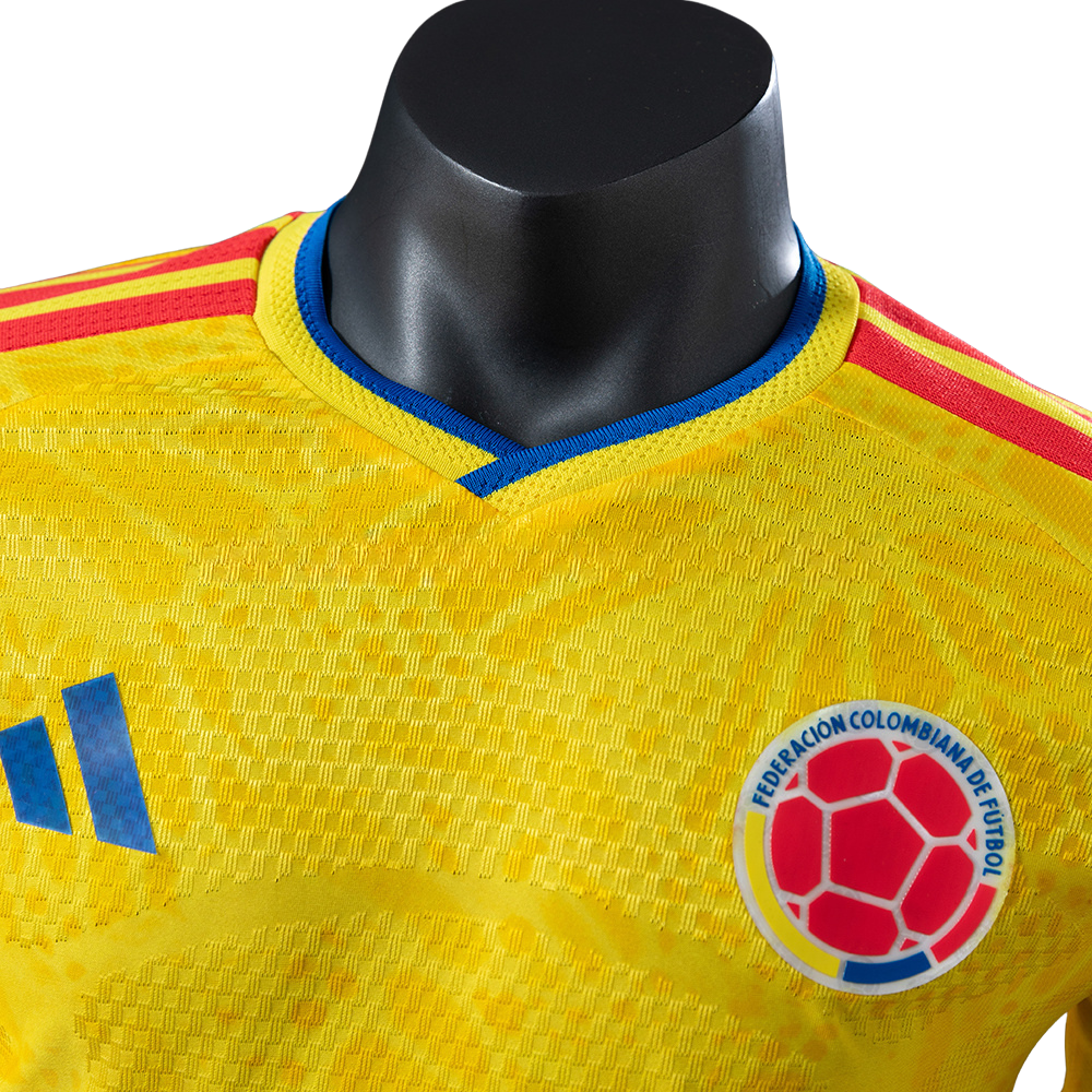Camisa Colombia 2026 I Home - Versão Jogador - Manga Longa