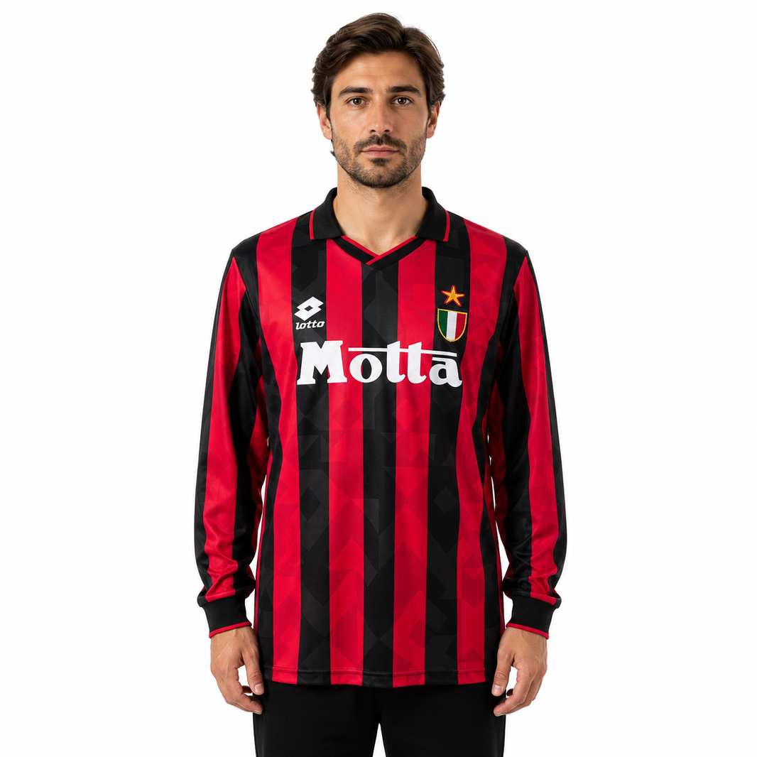 Camisa AC Milan 93/94 I Titular - Versão Retrô - Manga Longa
