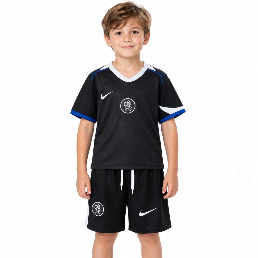 Chelsea FC 25/26 Terceiro Uniforme - Conjunto Infantil