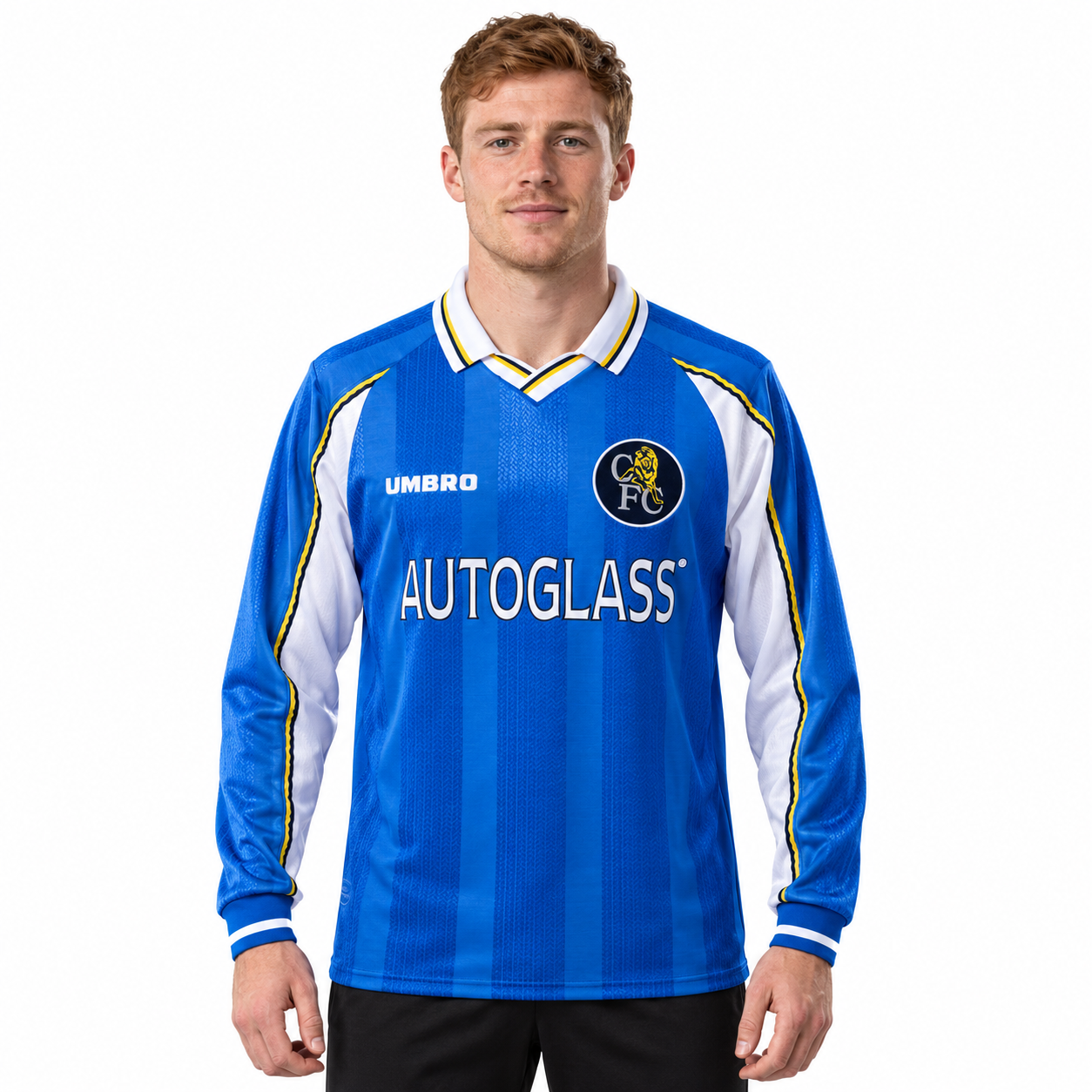 Chelsea FC 97/99 Home - Mangas Longa - Retrô