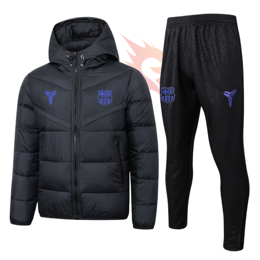 Puffer Jacket and Pants Training Set - Barcelona Black and Purple - 25/26