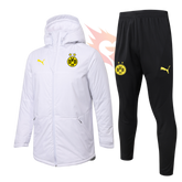 Conjunto Jaqueta Puffer e Calça Training - Borussia Dortmund Branco
