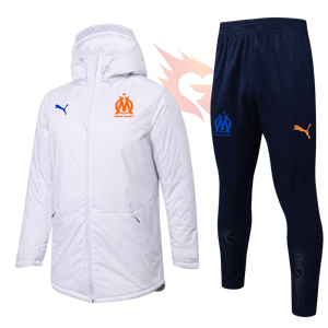 Conjunto Jaqueta Puffer e Calça de Treino - Marseille Branco