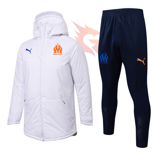 Puffer Jacket and Pants Training Set - Marseille White