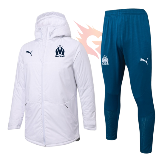 Puffer Jacket and Pants Training Set - Marseille White