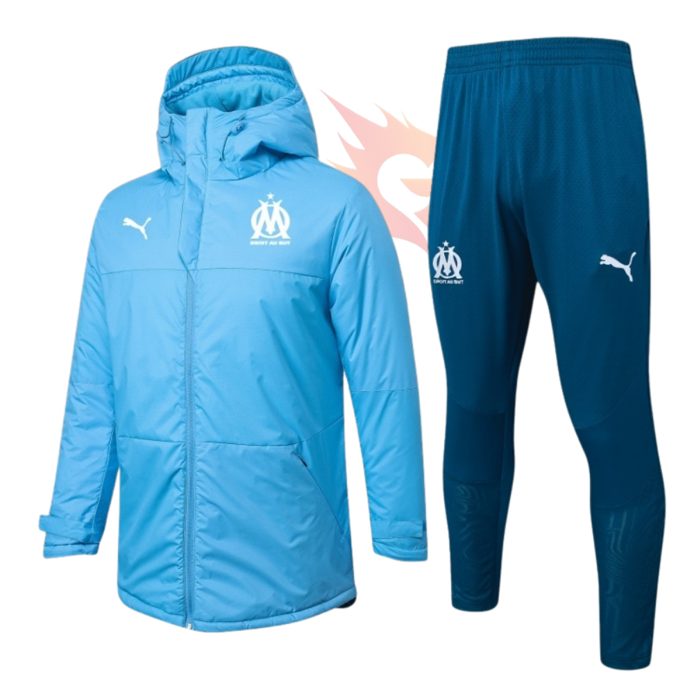 Conjunto Jaqueta Puffer e Calça de Treino - Marseille azul claro