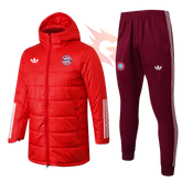 Conjunto Jaqueta Puffer e Calça Training - Adidas - Bayern de Munique Vermelha