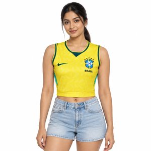 Cropped Brasil 2026 Titular - Feminina
