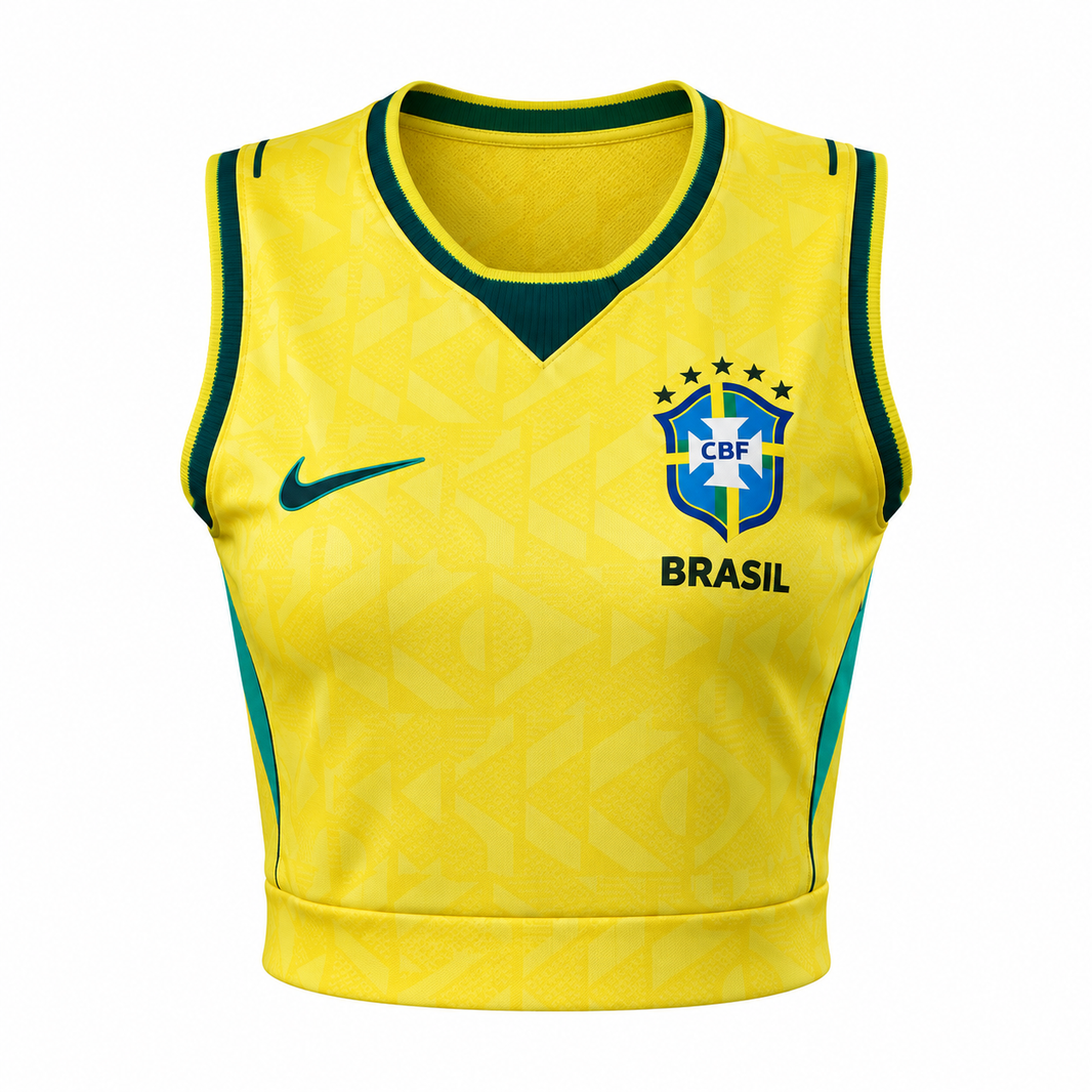 Cropped Brasil 2026 Titular - Feminina