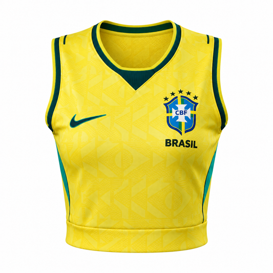Cropped Brasil 2026 Titular - Feminina