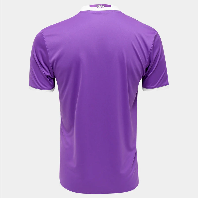 Camisa Retrô Real Madrid II 17/18 - Masculina Adidas - Roxa com detalhes em branco