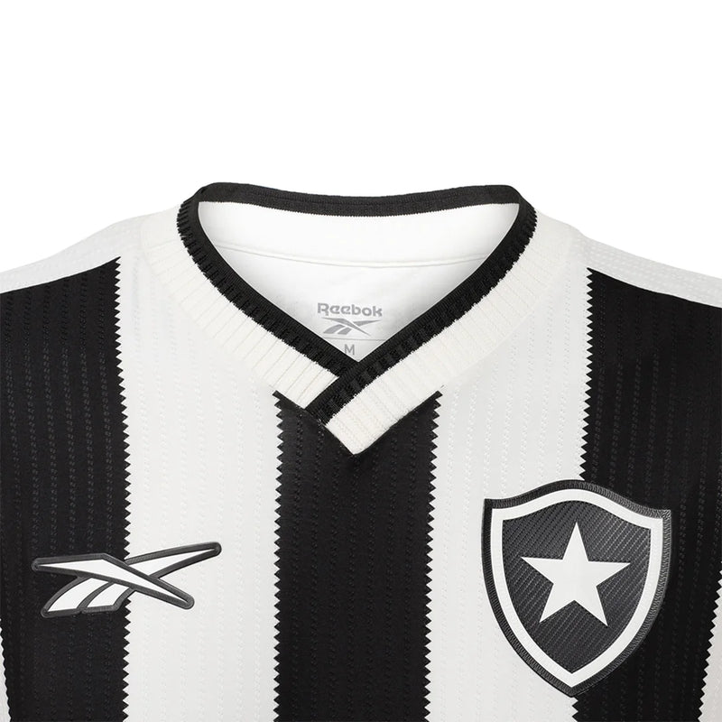 Camisa Botafogo I 24/25 Libertadores - Torcedor Reebok Masculina - Preta e branca