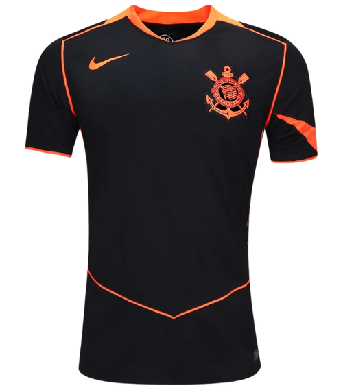 Camisa Do Timão Ill 25/26 - Torcedor Nike Masculina - Preta e Laranja