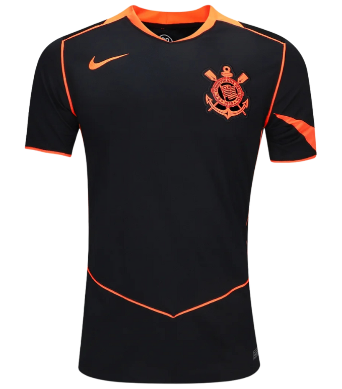 Camisa Do Timão Ill 25/26 - Torcedor Nike Masculina - Preta e Laranja