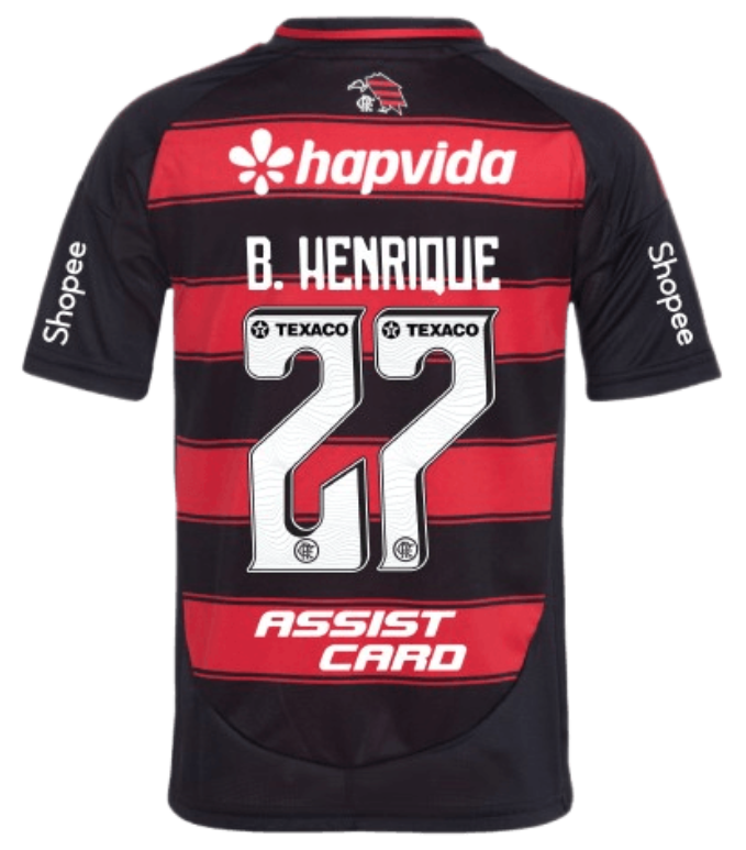 Camisa Flamengo I 25/26 - Torcedor Adidas Masculina - Preta e vermelha