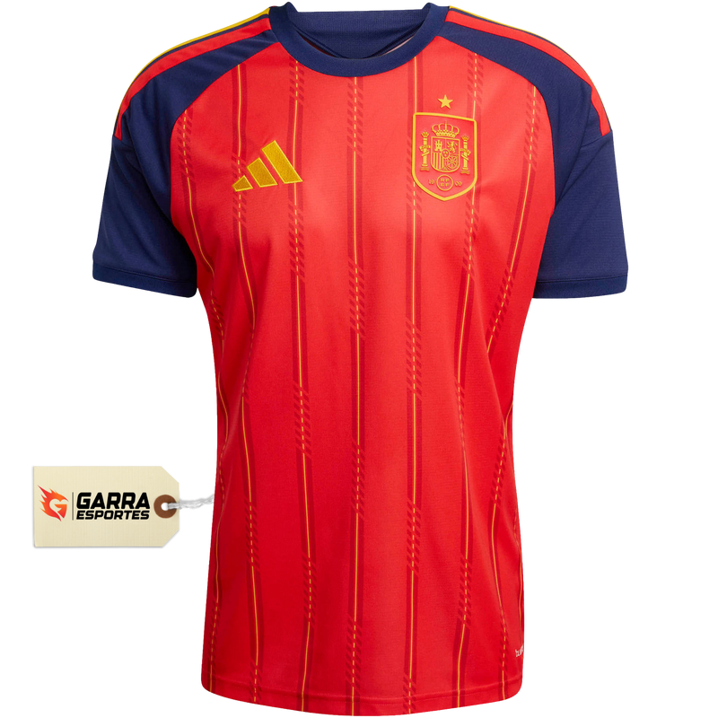 Camisa Seleção da Espanha I 2026 - Copa Do Mundo - Torcedor Adidas Masculina