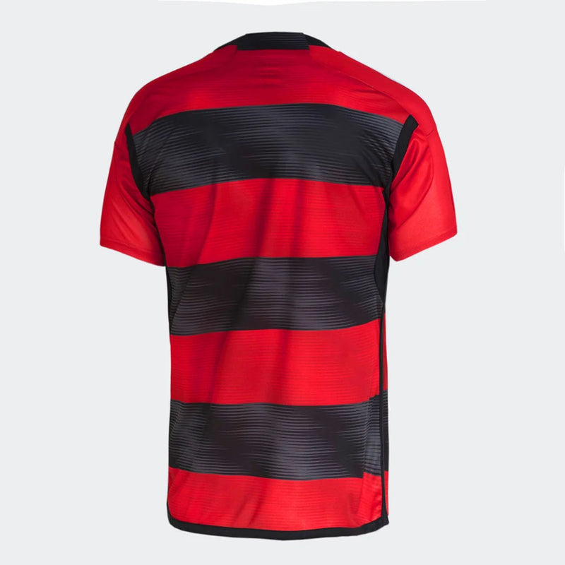 Camisa Flamengo I 23/24 Torcedor Adidas Masculina - Vermelho e Preto