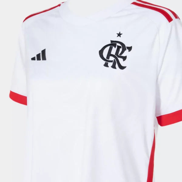 Camisa Flamengo II 24/25 - Torcedor Adidas Masculina - Branca com detalhes em vermelho