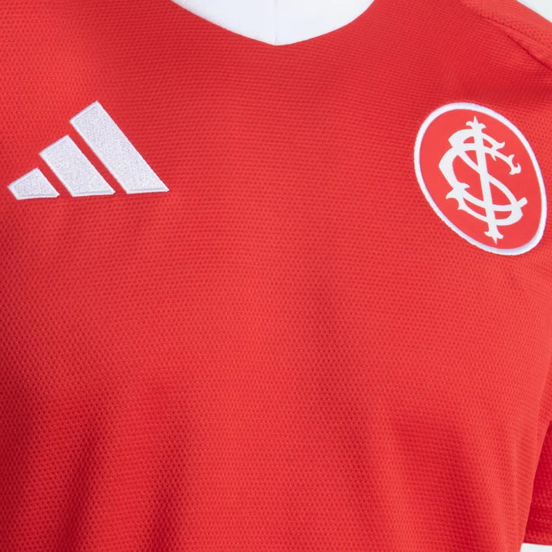 Camisa Internacional I 25/26 - Torcedor Adidas Masculina - Vermelha e branca com patrocínio