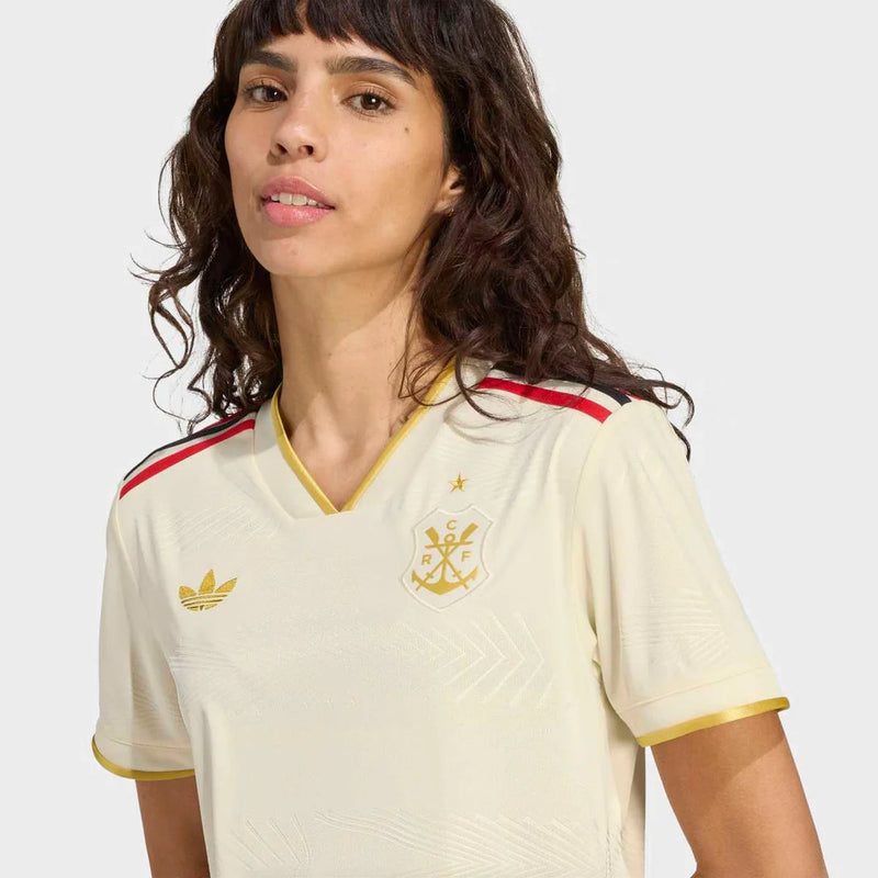 Camisa Flamengo lIl 25/26 - Torcedor Adidas Feminina - bege