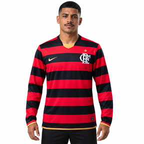 Flamengo 2008 Home Mangas Longas - Retro