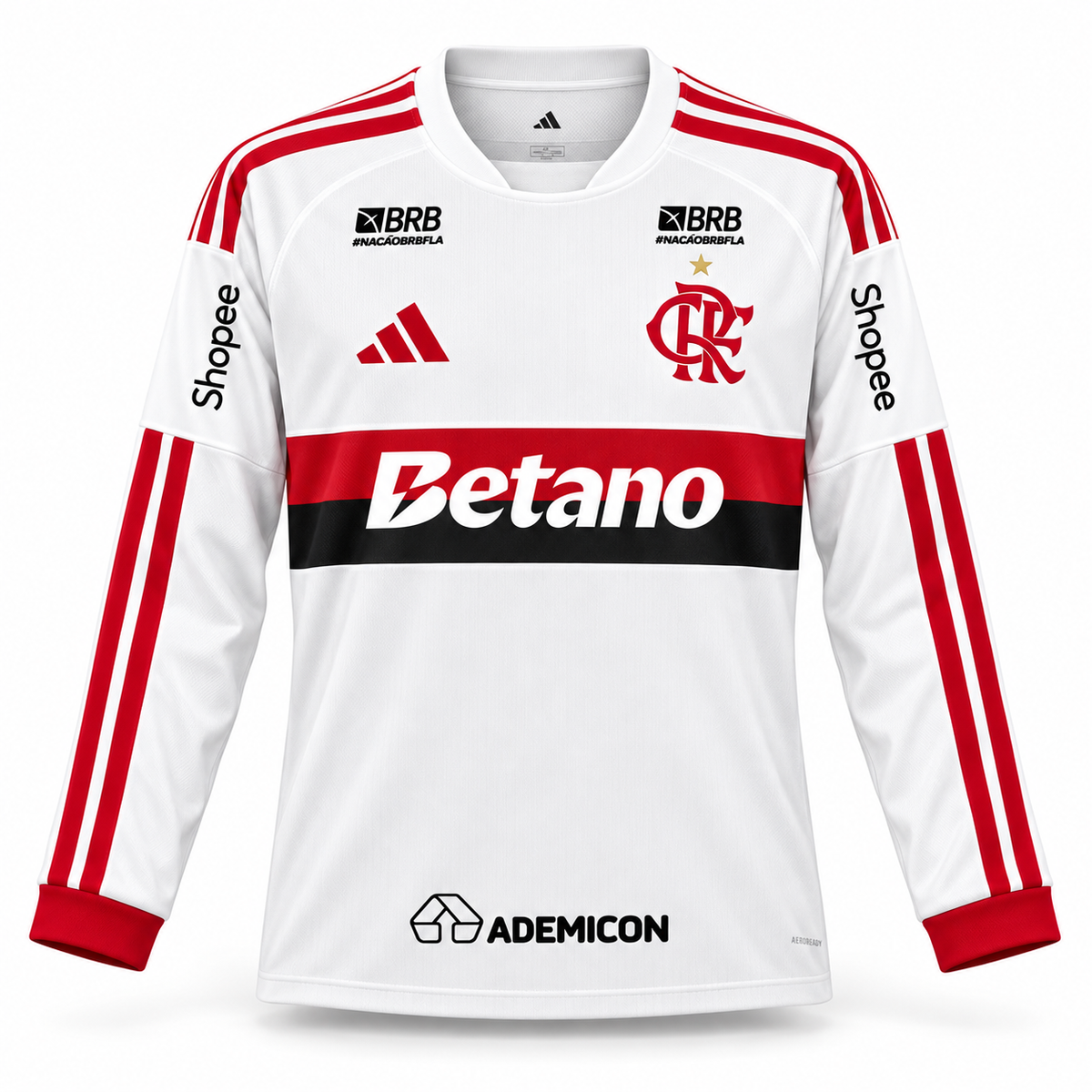 Flamengo 2026 Away Mangas Longas (Todos Pratrocionios) - Torcedor