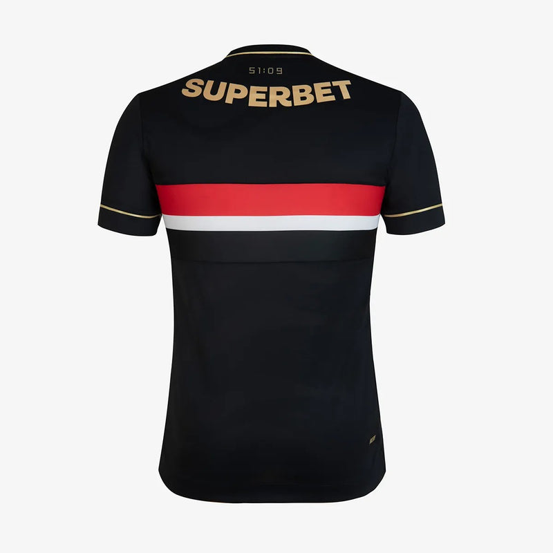 Camisa São Paulo III 25/26 - Torcedor Adidas Masculina - Preta com detalhes em vermelho e branco