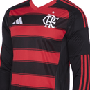 Camisa Flamengo Manga Longa l Adidas 25/26 - Vermelho e preto