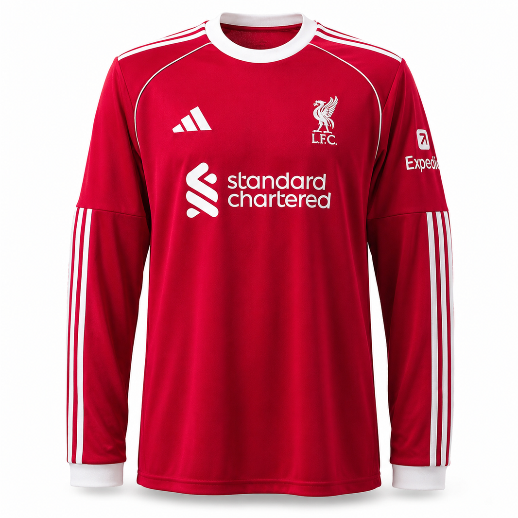 Liverpool FC 25/26 Titular Manga Longa - Torcedor