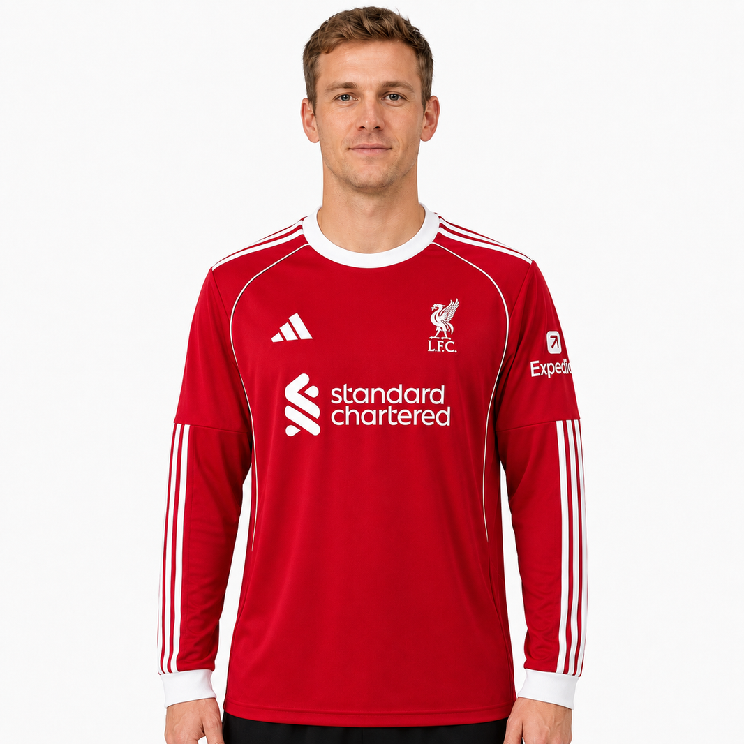 Liverpool FC 25/26 Titular Manga Longa - Torcedor