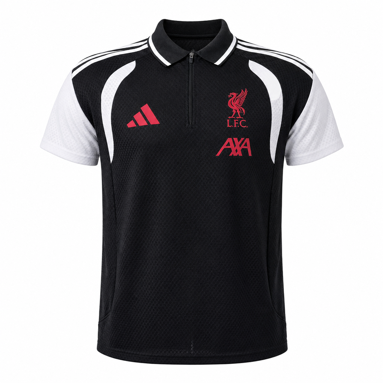 Liverpool FC 25/26 Travel Polo Shirt Black - Player