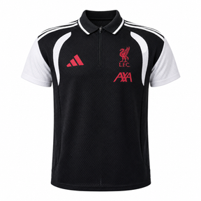 Liverpool FC 25/26 Travel Polo Shirt Black - Player
