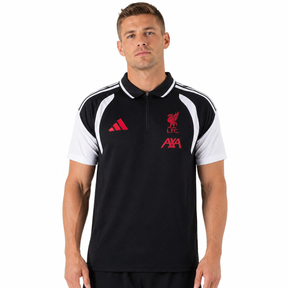 Liverpool FC 25/26 Travel Polo Shirt Black - Player