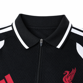 Liverpool FC 25/26 Travel Polo Shirt Black - Player
