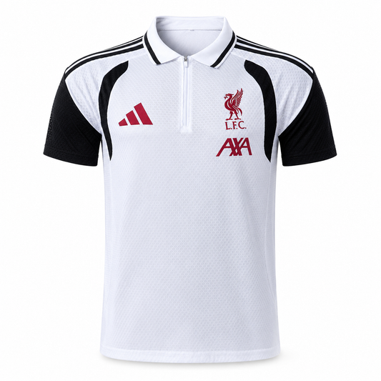 Liverpool FC 25/26 Camisa Polo de Viagem Branca - Jogador