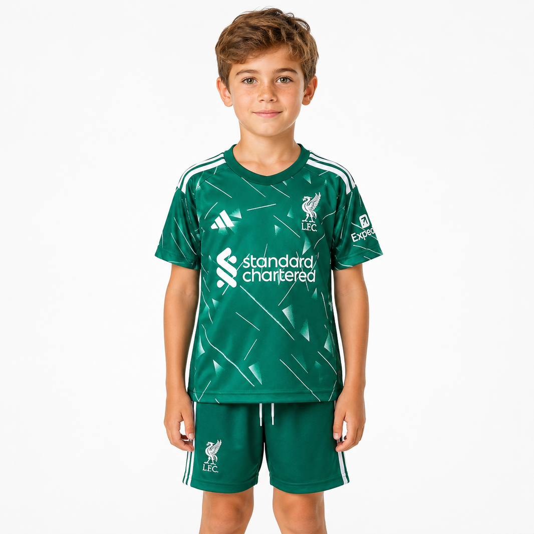 Liverpool FC 26/27 Goleiro Titular - Conjunto Infantil