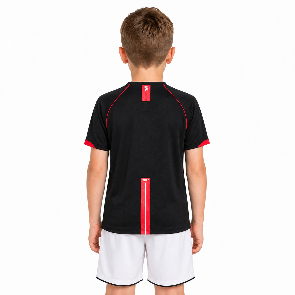Manchester United 07/08 Preto - Conjunto Infantil - Retrô