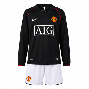 Maillot Manchester United 07/08 Noir Manches Longues - Ensemble Enfant - Rétro
