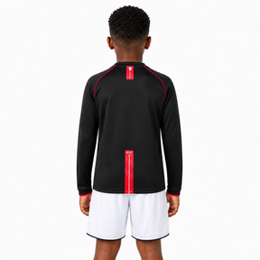 Manchester United 07/08 Black Manga Longa - Kids Kit - Retro