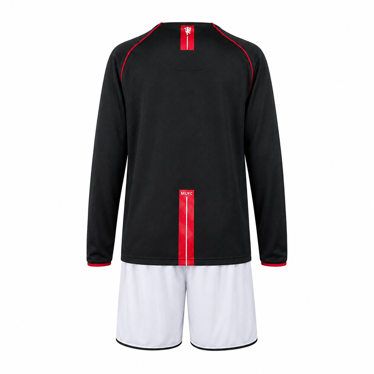 Manchester United 07/08 Black Manga Longa - Kids Kit - Retro