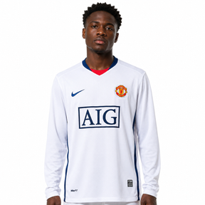 Manchester United 08/09 Away Mangas longa - Retrô